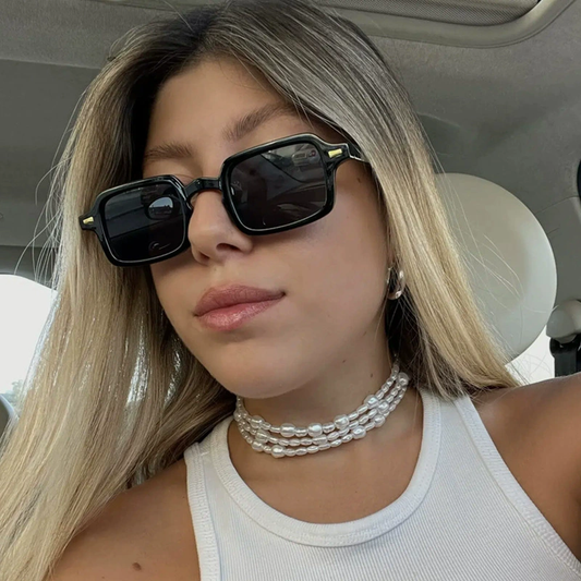 Beaira Simple Square Sunglasses Men and Women Retro Glasses Summer Sunshade Beach Fashion Glasses
