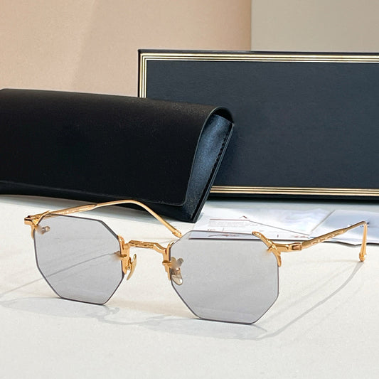 Beaira Rimless Irregular Square Sunglasses Men Luxury Design Handmade Brand Trendy Designer Women High Quality UV400 with Case