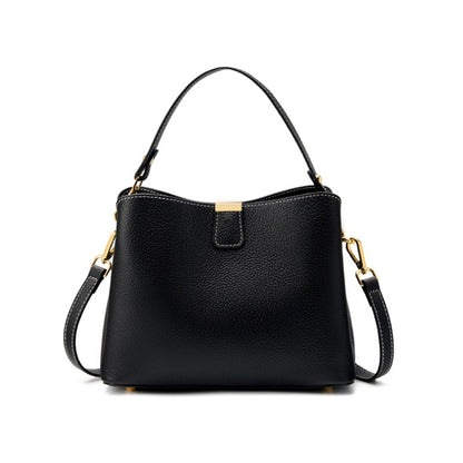 Beaira 100% Cow Genuine Leather Bucket Shoulder Crossbody Bags For Women 2025 Luxury Designer Wide Strap Tote Ladies Handbags