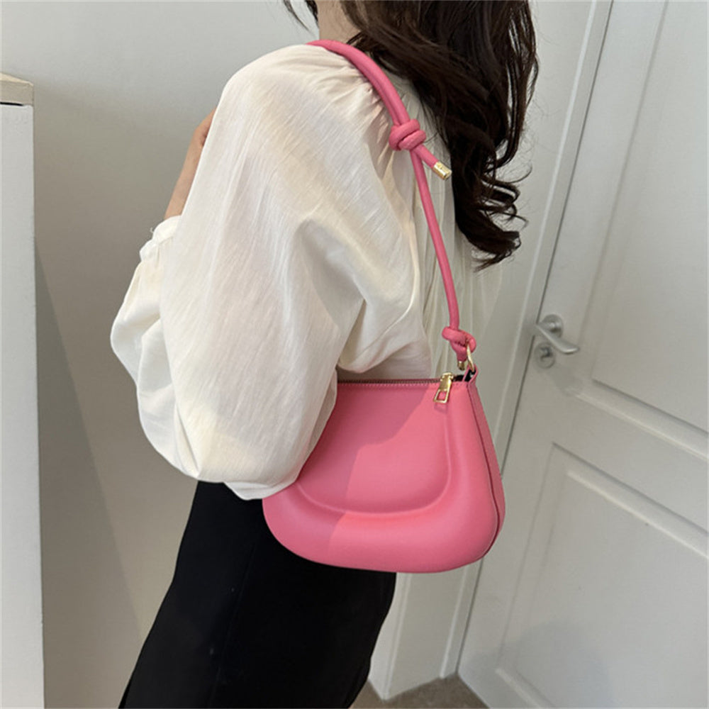 Beaira Soft Pu Ladies Leather Crossbody Bag Women Purple Underarm Bag Retro Solid Color Handbag Fashion Design Girl Small Shoulder Bags