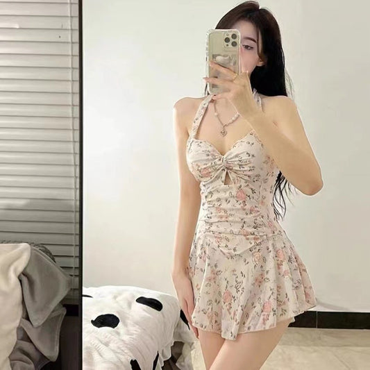 Beaira Swimsuit For Women Conservative And Slimming Covering The Belly one-piece Skirt Style Korean Ins Style Hot Spring Fairy Swimsuit