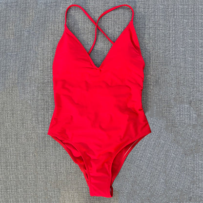 Beaira Sexy Padded One Piece Swimsuit Women Swimwear Solid Bathing Suit Monokini Swimming Suit Summer Beachwear maillot de bain femme