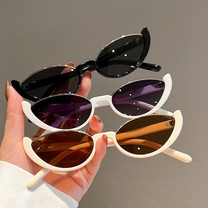 Beaira New Small Cat Eye Sunglasses Women Men Trendy Vintage Shades Eyewear Fashion Driving Cycling Sunglasses Half-frame Sun Glasses
