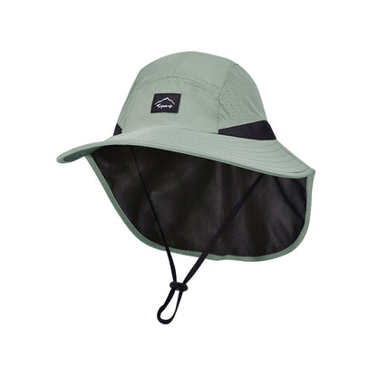 Beaira Summer Water-resistant Men's Fisherman Hats with Shawl Outdoor Hiking Fishing Breathable Wide Brim Bucket Hat Sun UV Protection