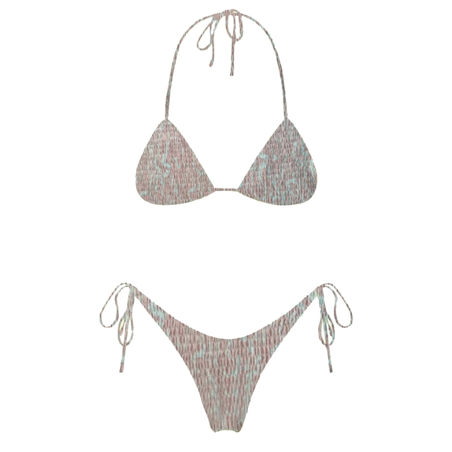 Beaira Sexy Micro Bikini Side Tie Thong Two-Piece Swimwear Halter Swimming Suit For Women Floral Print Biquini Ladies Bathing Suit
