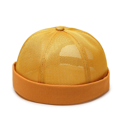 Beaira Vintage Men's Summer Cotton Brimless Skullies Cap Street Portable Docker Hats Multipurpose Beanie Hat Hip Hop Hats Japanese INS