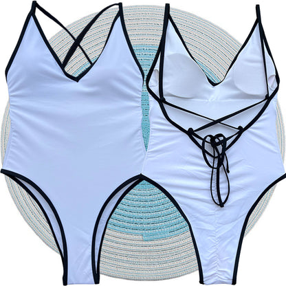 Beaira One Piece Swimsuit  Halter Bandage Swimwear Women Padded Swimsuit Bride Bathing Suit Beachwear Monokini Female Swimming Suit
