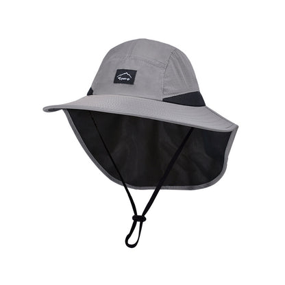 Beaira Summer Water-resistant Men's Fisherman Hats with Shawl Outdoor Hiking Fishing Breathable Wide Brim Bucket Hat Sun UV Protection