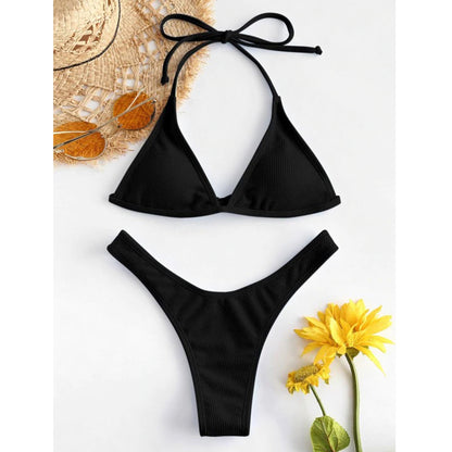 Beaira Halterneck Swimsuit Bikini Sexy High Cut Bikini Set Brazilian Swimsuit Thong Swimwear Women Girls Swimming Suit