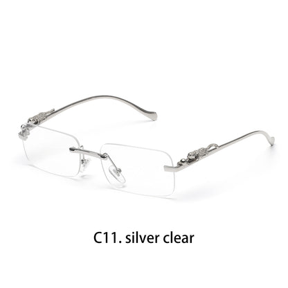 Beaira Ruiao rimless sunglasses UV400 fashion square metal glasses for men women designer man's brand sun glasses shades for outdoor