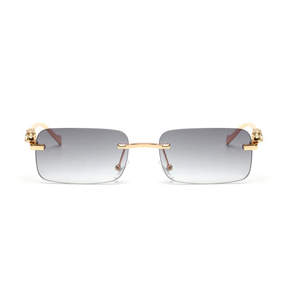 Beaira Ruiao rimless sunglasses UV400 fashion square metal glasses for men women designer man's brand sun glasses shades for outdoor