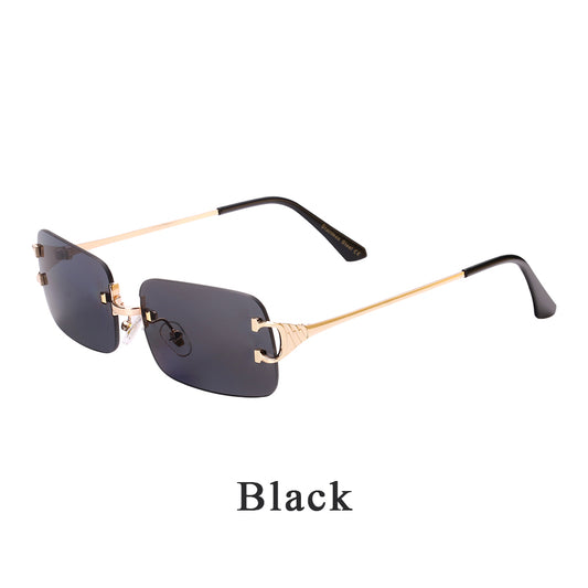 Beaira rimless sunglasses UV400 fashion square metal glasses for men women designer man's brand sun shades for outdoor
