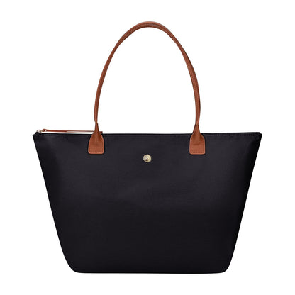Beaira Large Capacity Shoulder Tote Bag for Women, Nylon Top-Handle Purse, Foldable Weekend Hobo Handbag Single Shoulder Soft Leather