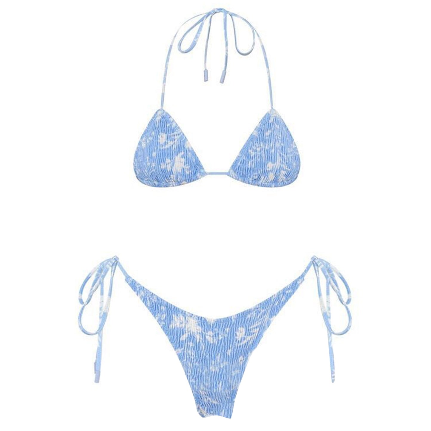 Beaira Sexy Micro Bikini Side Tie Thong Two-Piece Swimwear Halter Swimming Suit For Women Floral Print Biquini Ladies Bathing Suit