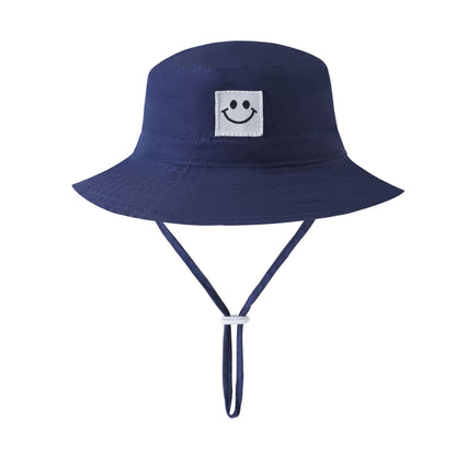 Beaira Summer Panama Baby Girls Hat Cute Smile Face Boys Fisherman Hat Baby Sun Hat Outdoor UV Bucket Hat for Kids Toddler Bonnets