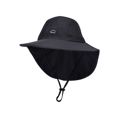 Beaira Summer Water-resistant Men's Fisherman Hats with Shawl Outdoor Hiking Fishing Breathable Wide Brim Bucket Hat Sun UV Protection