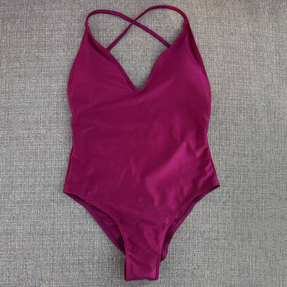Beaira Sexy Padded One Piece Swimsuit Women Swimwear Solid Bathing Suit Monokini Swimming Suit Summer Beachwear maillot de bain femme