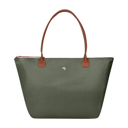 Beaira Large Capacity Shoulder Tote Bag for Women, Nylon Top-Handle Purse, Foldable Weekend Hobo Handbag Single Shoulder Soft Leather
