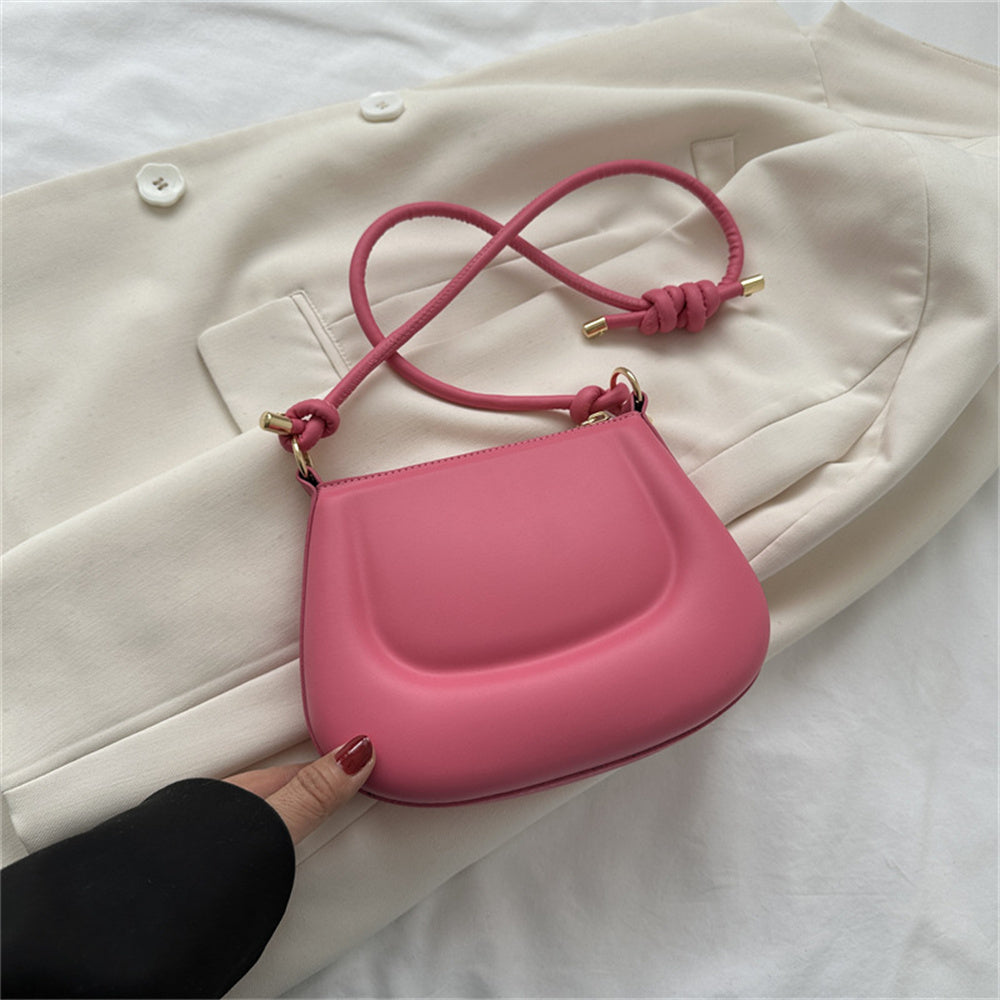 Beaira Soft Pu Ladies Leather Crossbody Bag Women Purple Underarm Bag Retro Solid Color Handbag Fashion Design Girl Small Shoulder Bags