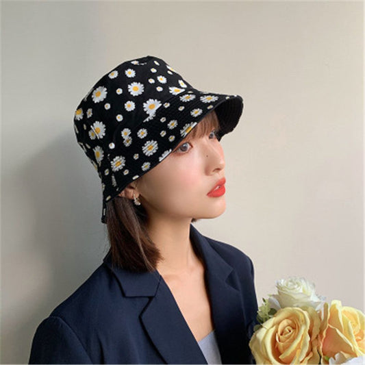 Beaira Women Fashion Cotton Beach Sun Hats Summer Daisies Bucket Hat Femme Floral Hat Fisherman Hat