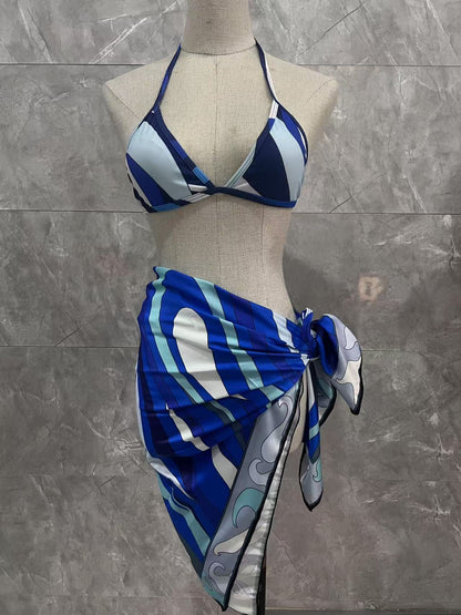 Beaira new women's scarf swimsuit beach swimwear headband bikini set