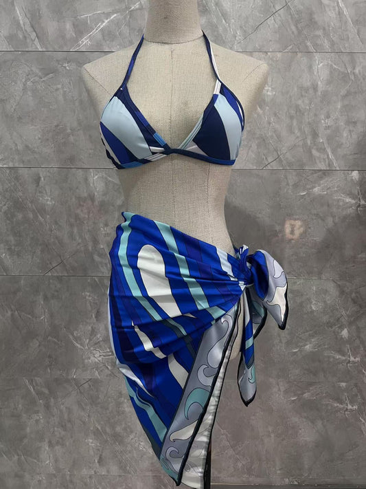 Beaira new women's scarf swimsuit beach swimwear headband bikini set