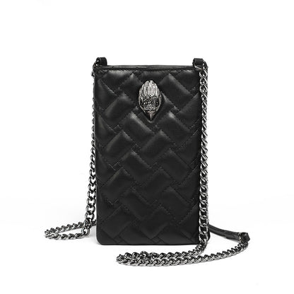 Beaira New Trendy Women's Bag with Herringbone Chain Shoulder Bag Crossbody Bag Eagle Head and Phone Bag