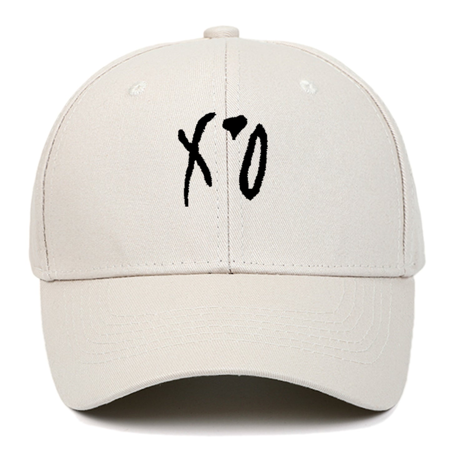 Beaira New Love Hat XO Embroidered Baseball Hat Pure Cotton Hard Top Sunshade Hat Outdoor Leisure Hat