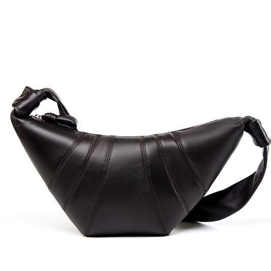 Beaira New Retro sheepskin Dumpling French Croissant Fashion Horn Bag chest bag Trendy Niche Net Handheld Women Large capacity