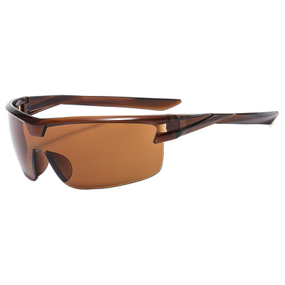 Beaira Women Sport Punk Sunglasses Wrap Around Y2K Sunglasses One Piece Frameless Eyewear Trendy 2000's Shades UV400 Men Glasses