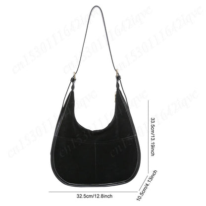 Beaira Women Suede Crossbody Bag Leopard Print Shoulder Bag Tote Bag with Multi-Pocket Handbag Adjustable Strap Hobo Bag Messenger Bag
