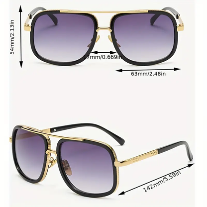 Beaira New Fashion Big Frame Sunglasses Men Square Metal Sun Glasses Women Retro Sun Glasses Vintage High Quality Gafas Oculos De Sol