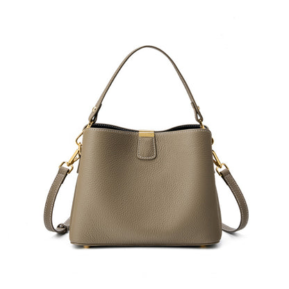 Beaira 100% Cow Genuine Leather Bucket Shoulder Crossbody Bags For Women 2025 Luxury Designer Wide Strap Tote Ladies Handbags