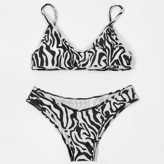 Beaira Print Zebra Bikini Set New Arrival Biquini Padded Push Up Bandage Swimsuit Women Summer Beachwear Sexy Swimwear