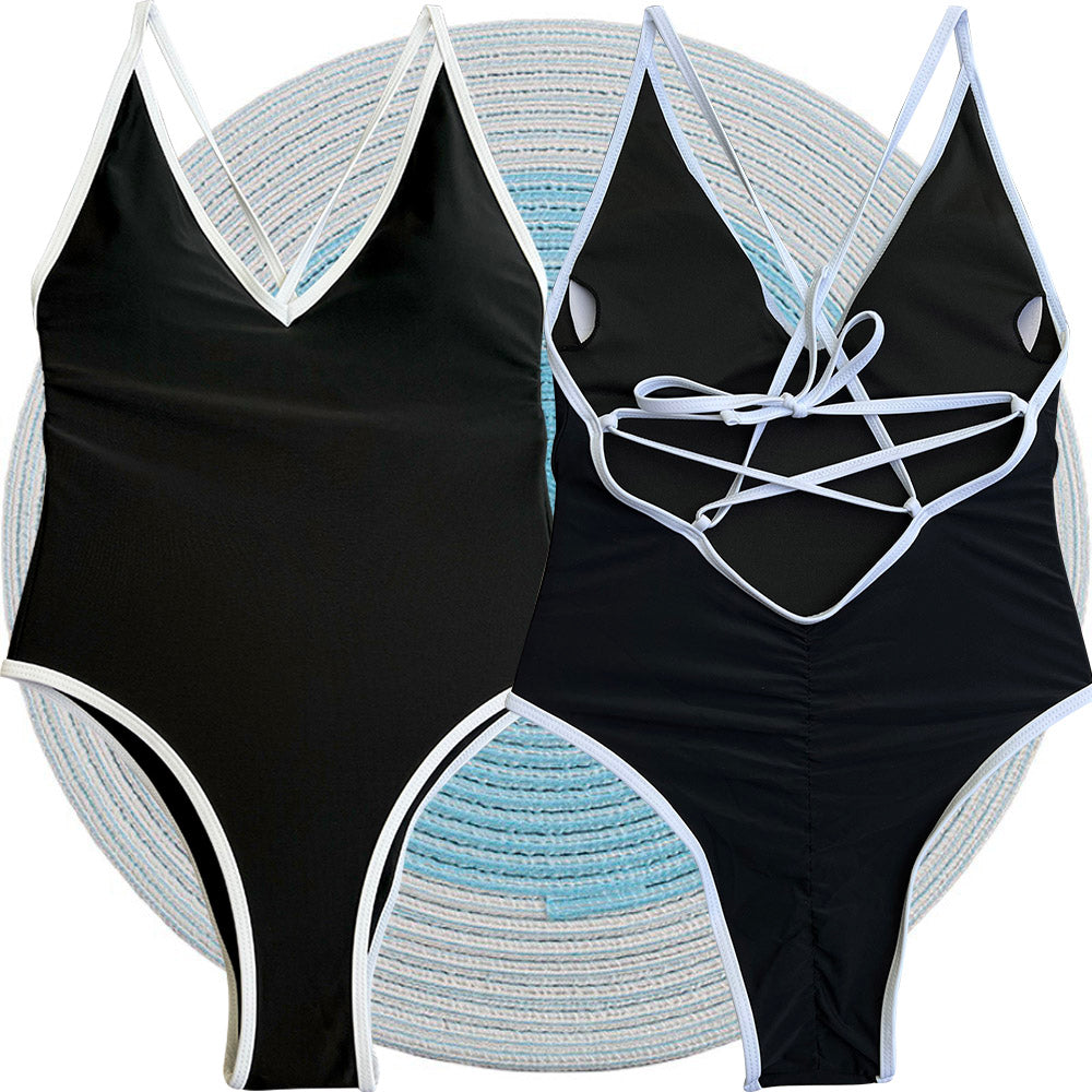 Beaira One Piece Swimsuit  Halter Bandage Swimwear Women Padded Swimsuit Bride Bathing Suit Beachwear Monokini Female Swimming Suit