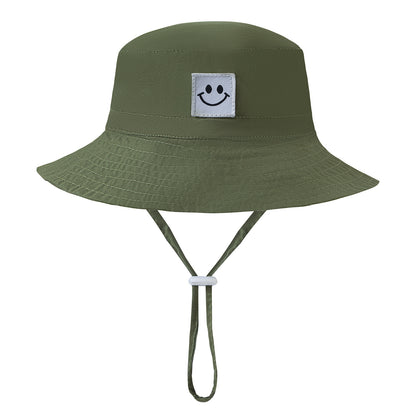 Beaira Summer Panama Baby Girls Hat Cute Smile Face Boys Fisherman Hat Baby Sun Hat Outdoor UV Bucket Hat for Kids Toddler Bonnets