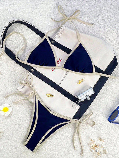 Beaira Summer sexy tie bikini swimsuit set for beach vacation suitable for women