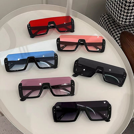 Beaira New One Body Type Sunglasses Women Decorative Rice Nail Half Frame Sun Glasses Outdoor Fashion Women Eyewear UV400 Gafas De Sol