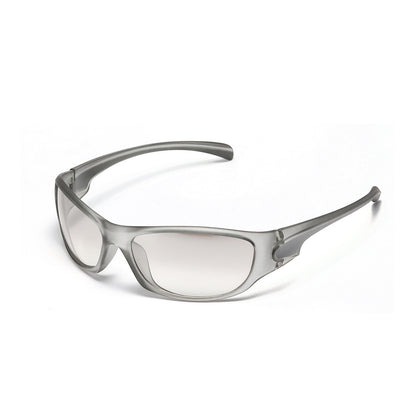 Beaira Y2K Silver Sunglasses Color Hollowed Out Future Sense Of Technology Hot Girls Net Red Sunglasses Women Sunglasses Trendy Men