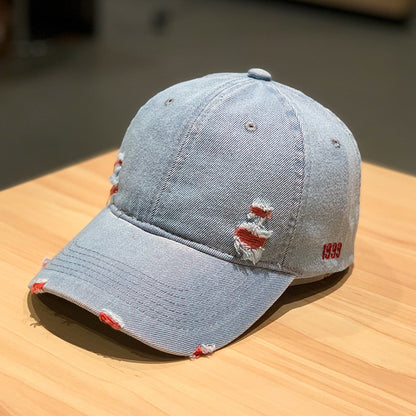 Beaira New Fashion Adult Washed Denim Baseball Caps Men Women Casual Solid Snapback Sport Cap Ripped Distressed Hip Hop Fishing Hats
