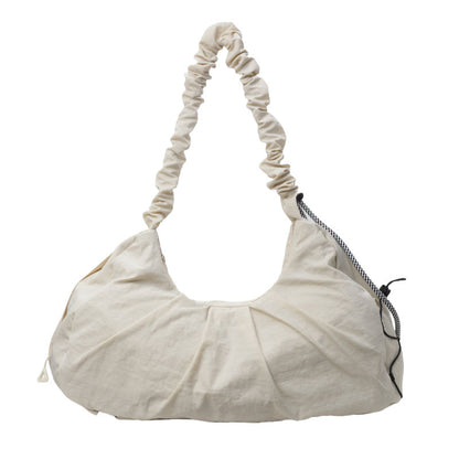Beaira Foldable Lightweight Cloud Bag, Lazy Style Large Capacity Dumpling Bag, Solid Color Custom Embroidery Commuting Crossbody Bag