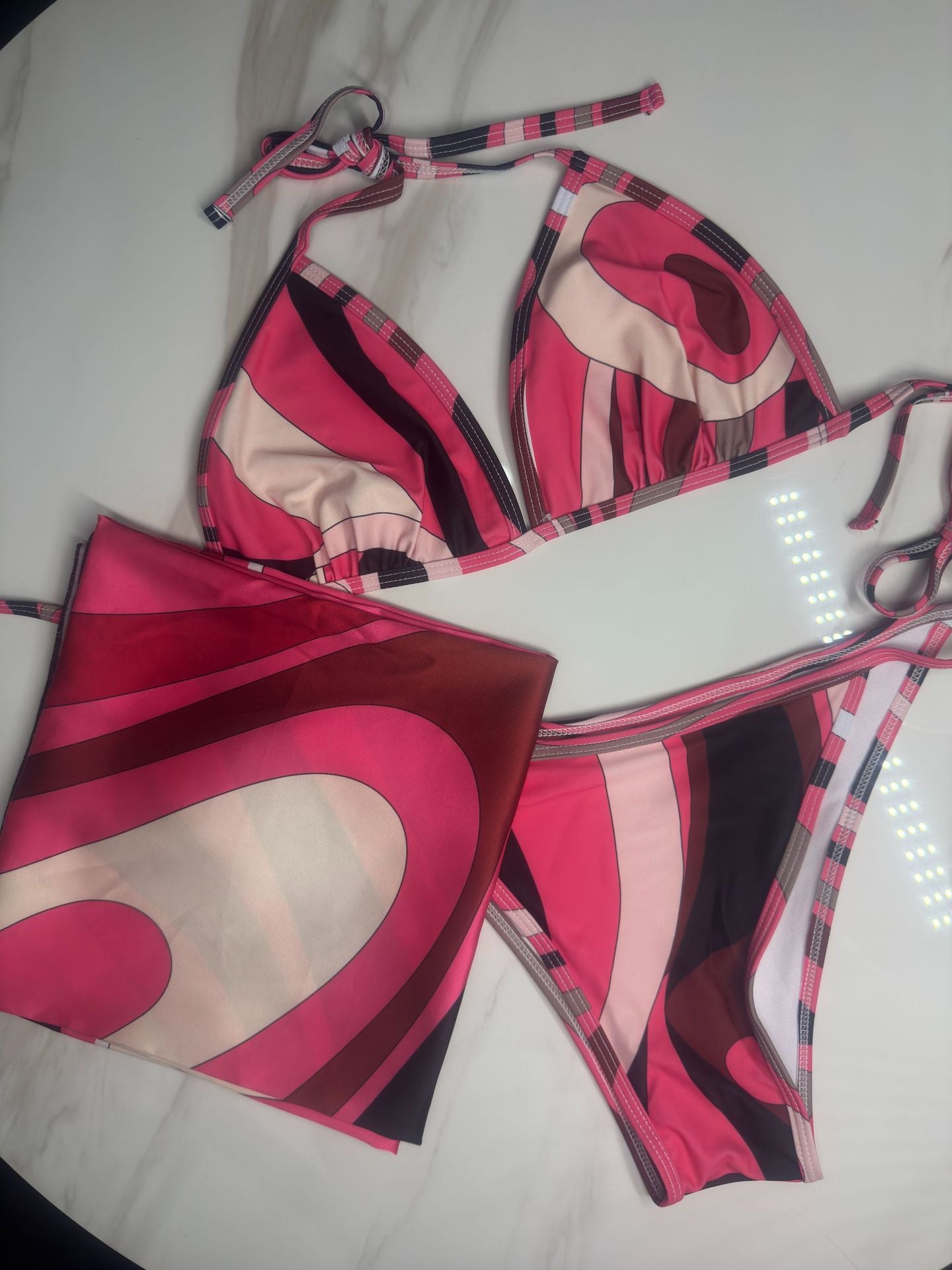 Beaira new women's scarf swimsuit beach swimwear headband bikini set