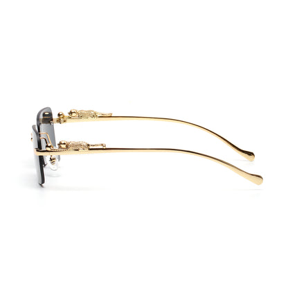 Beaira Ruiao rimless sunglasses UV400 fashion square metal glasses for men women designer man's brand sun glasses shades for outdoor