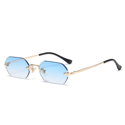 Beaira Vintage Rimless Polygon Sunglasses Women Men Luxury Brand Designer Popular Travel Small Frame Sun Glasses Ladies
