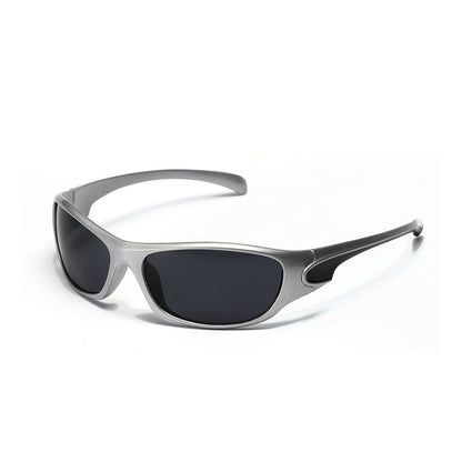 Beaira Y2K Silver Sunglasses Color Hollowed Out Future Sense Of Technology Hot Girls Net Red Sunglasses Women Sunglasses Trendy Men