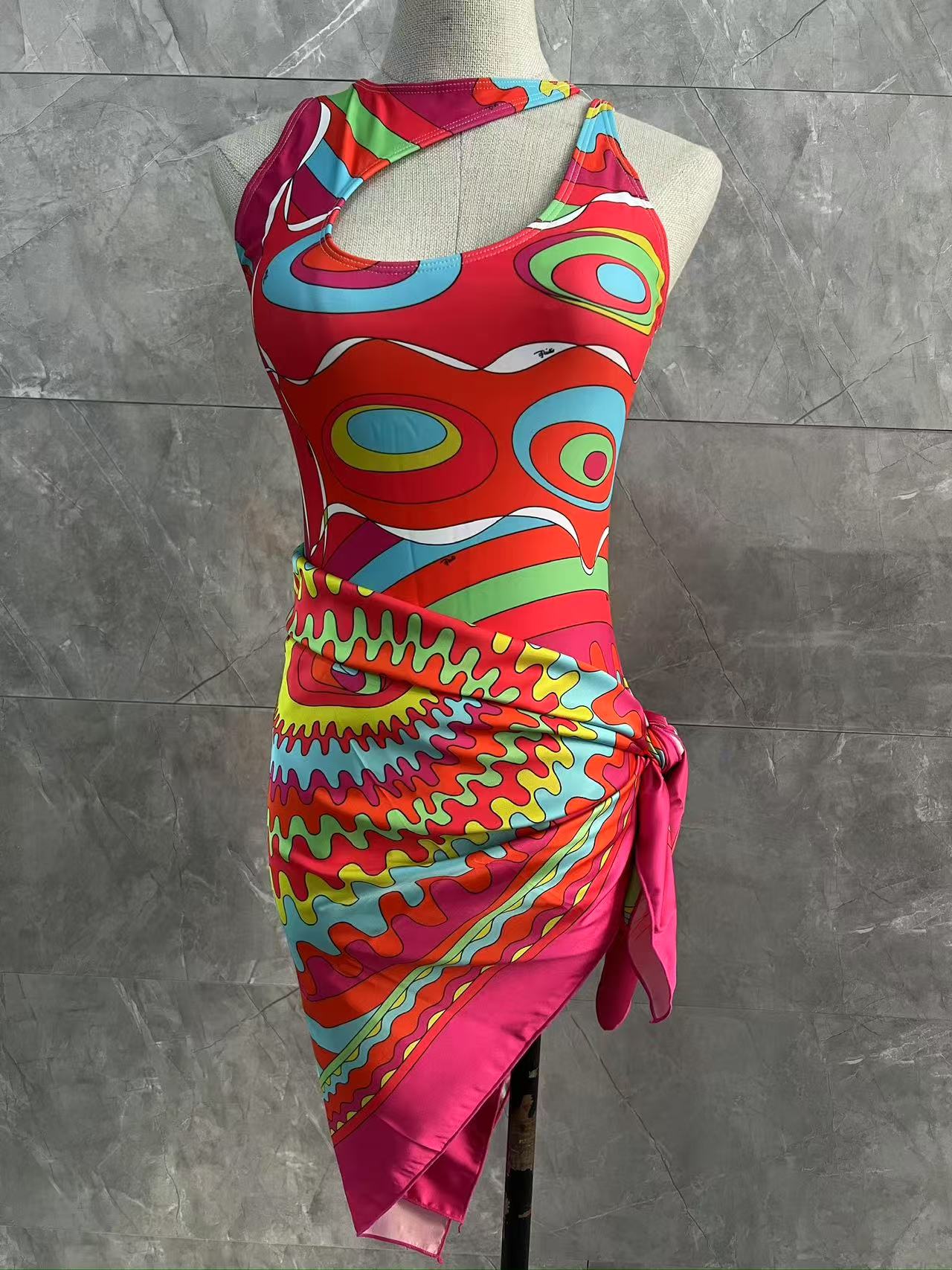 Beaira new women's scarf swimsuit beach swimwear headband bikini set