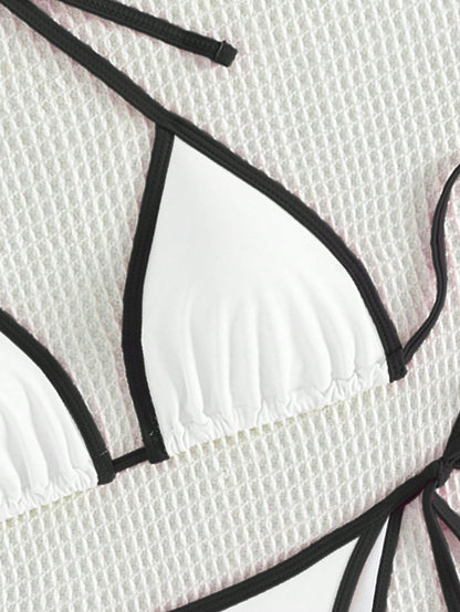 Beaira Summer white camisole bikini swimsuit set for swimming and beach photo shoot for women