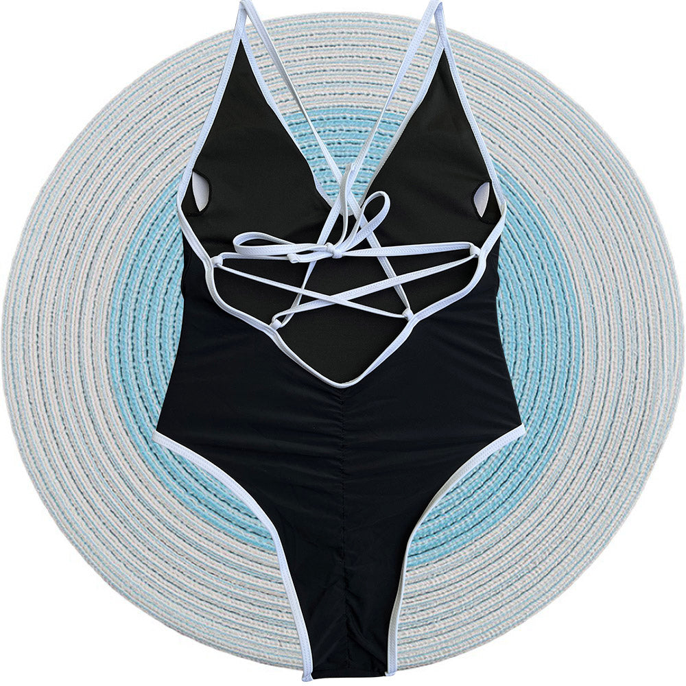 Beaira One Piece Swimsuit  Halter Bandage Swimwear Women Padded Swimsuit Bride Bathing Suit Beachwear Monokini Female Swimming Suit