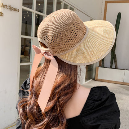 Beaira Summer Sun Hat Women Beach Accessories Wide Brim UV Protection Visor Sunshade Cap Ladies Bowknot Korean Panama Floppy Sunhat