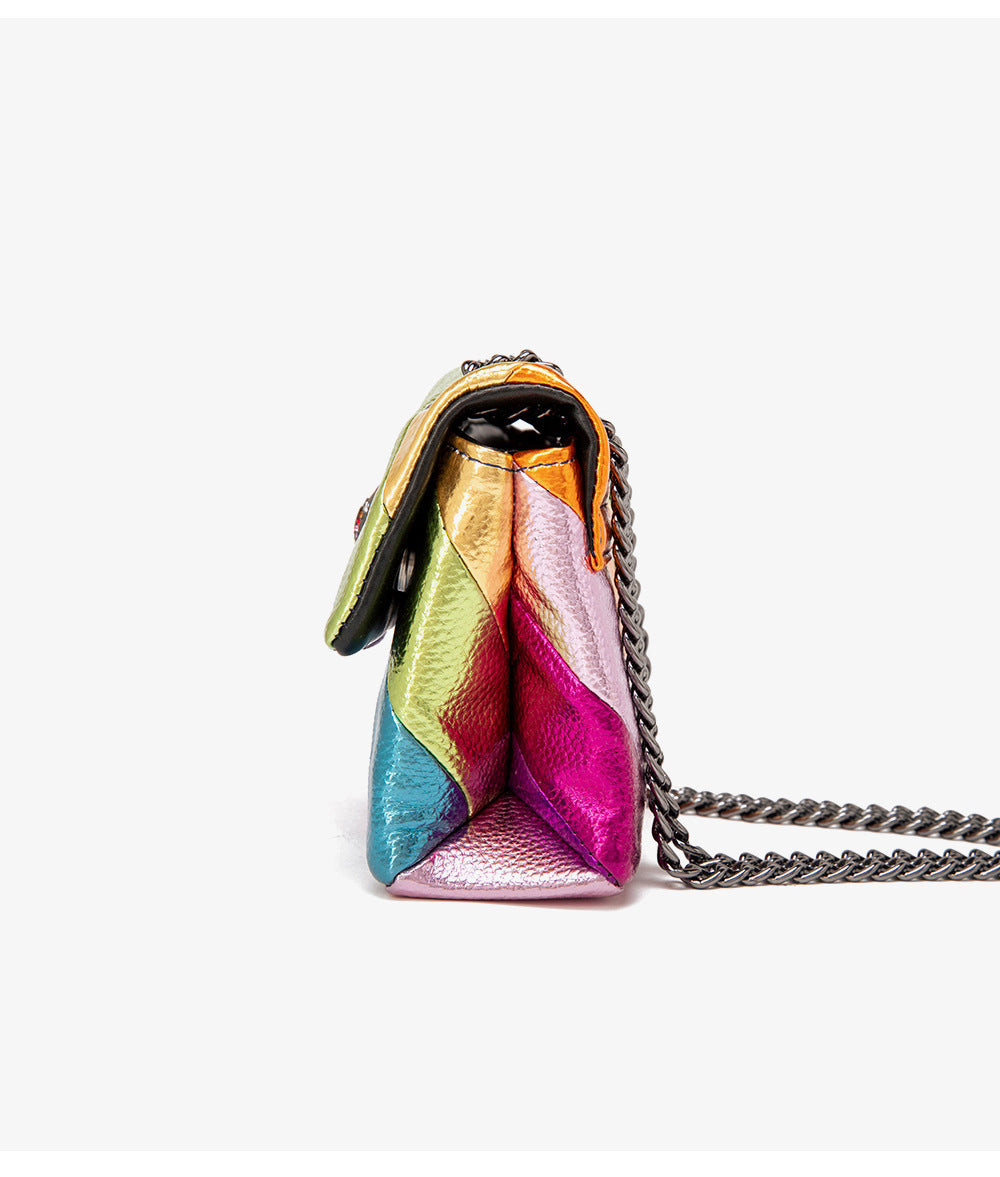 Beaira New Trendy Rainbow Women's Bag with Chain Crossbody Bag and Eagle Head Shoulder Bag